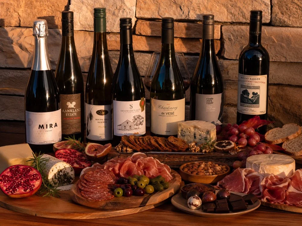 Premium Great Southern wines displayed with cheese and tasting accompaniments.
