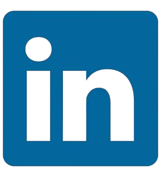 Close-up of a blue LinkedIn logo with a cutout of the lowercase letters 'i' and 'n'.
