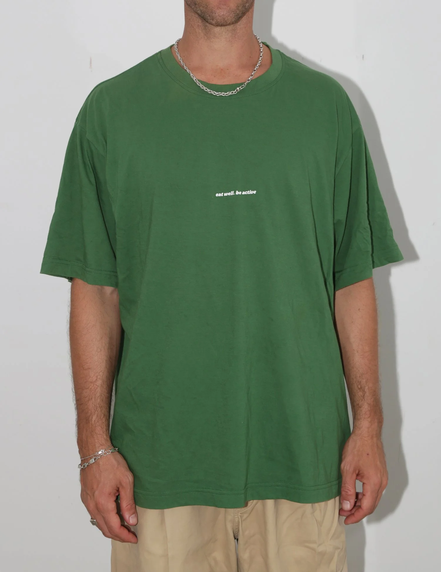 EAT WELL, BE ACTIVE TEE - GREEN