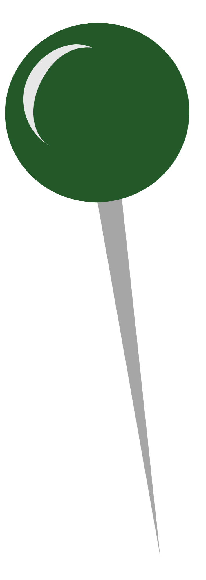 A large green lollipop with a white crescent-shaped reflection on its upper left side, attached to a gray stick.