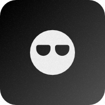 Icon of a face with sunglasses on a black background