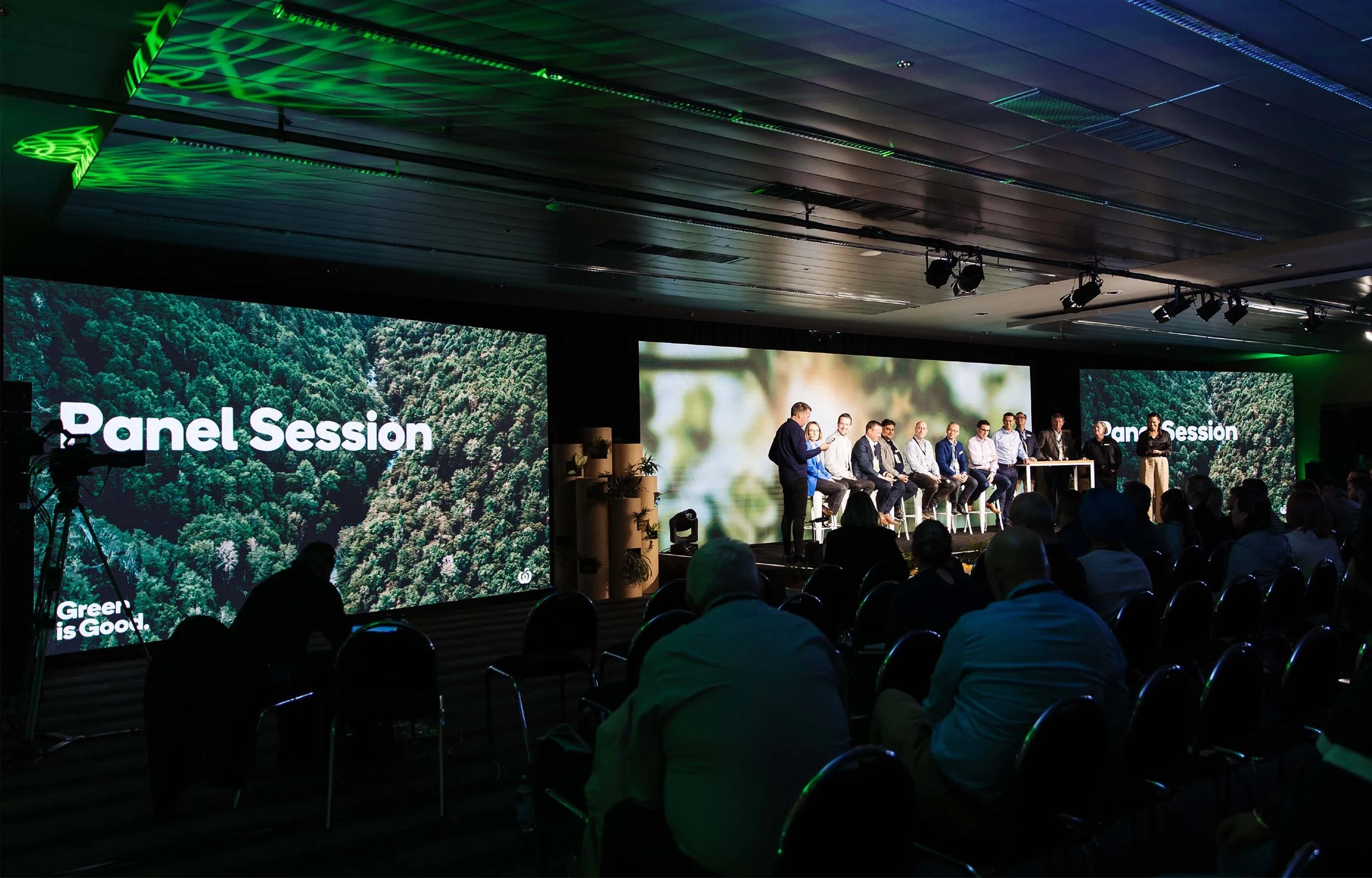 Countdown Green is Good trade show talk panel.