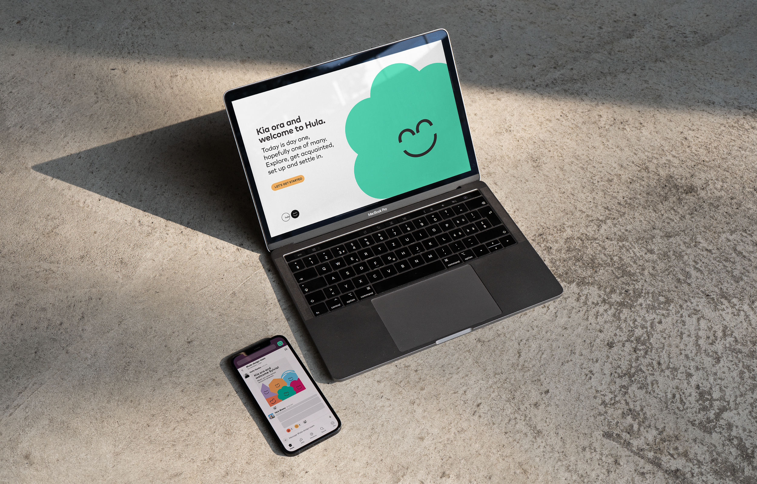 Mock up of Love Monday on laptop and mobile devices.