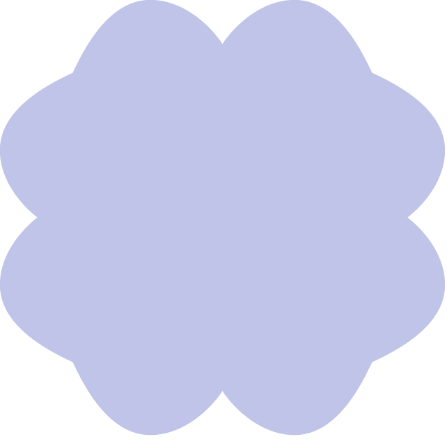A light blue flower with multiple rounded petals and a central core.