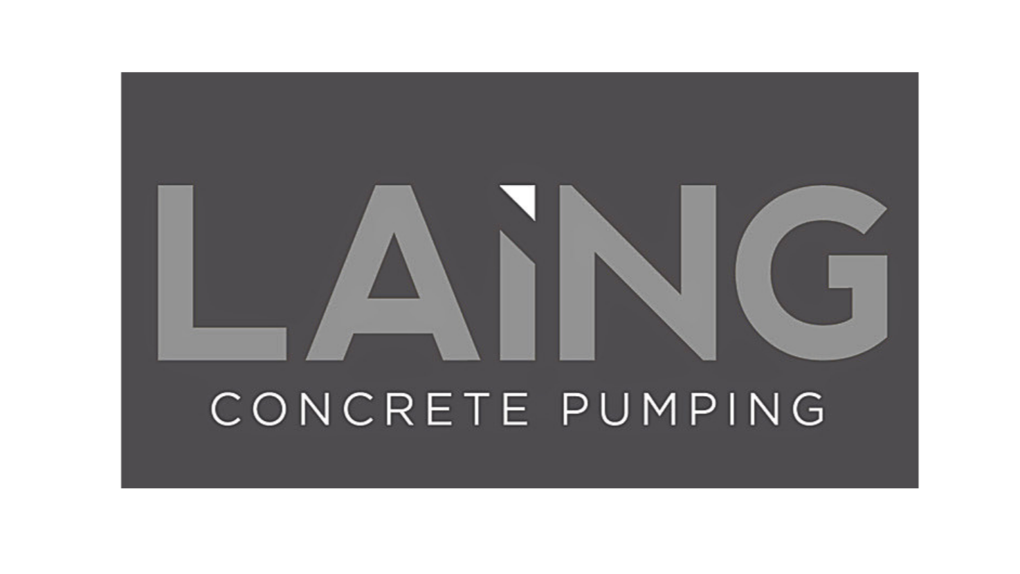 Lain Concrete Pumping logo in gray tones with the company name.