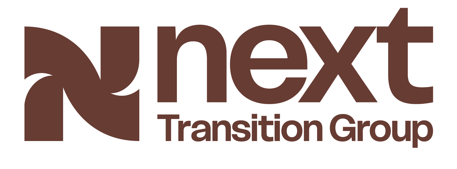 The logo for NexTransition Group in brown text with a stylized 'N' symbol to the left.