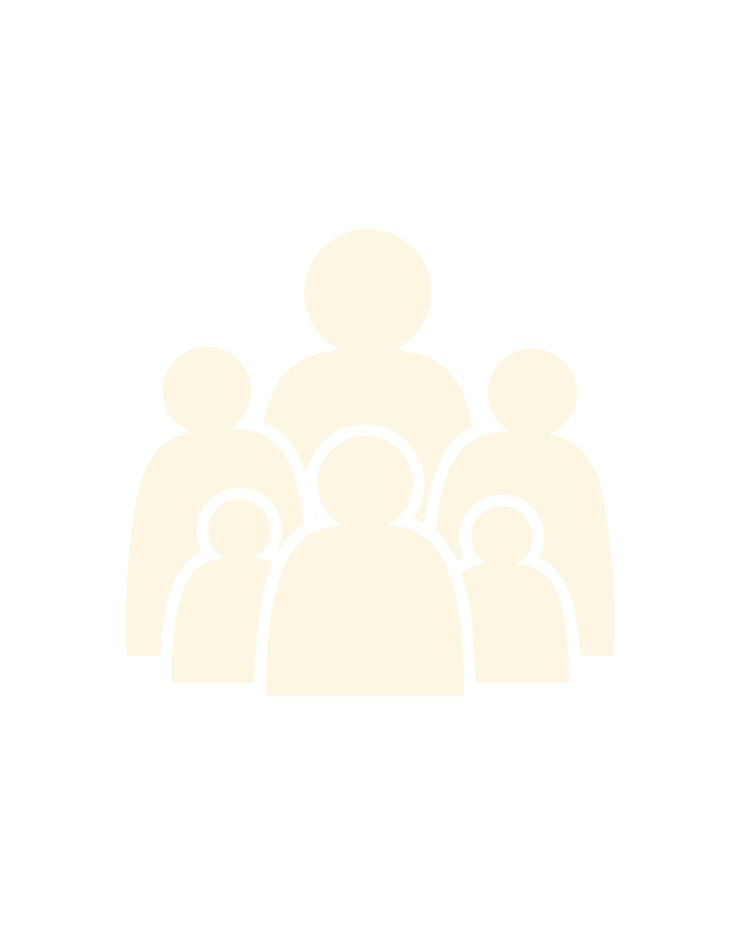Icon of a group of six people, representing a community or team.