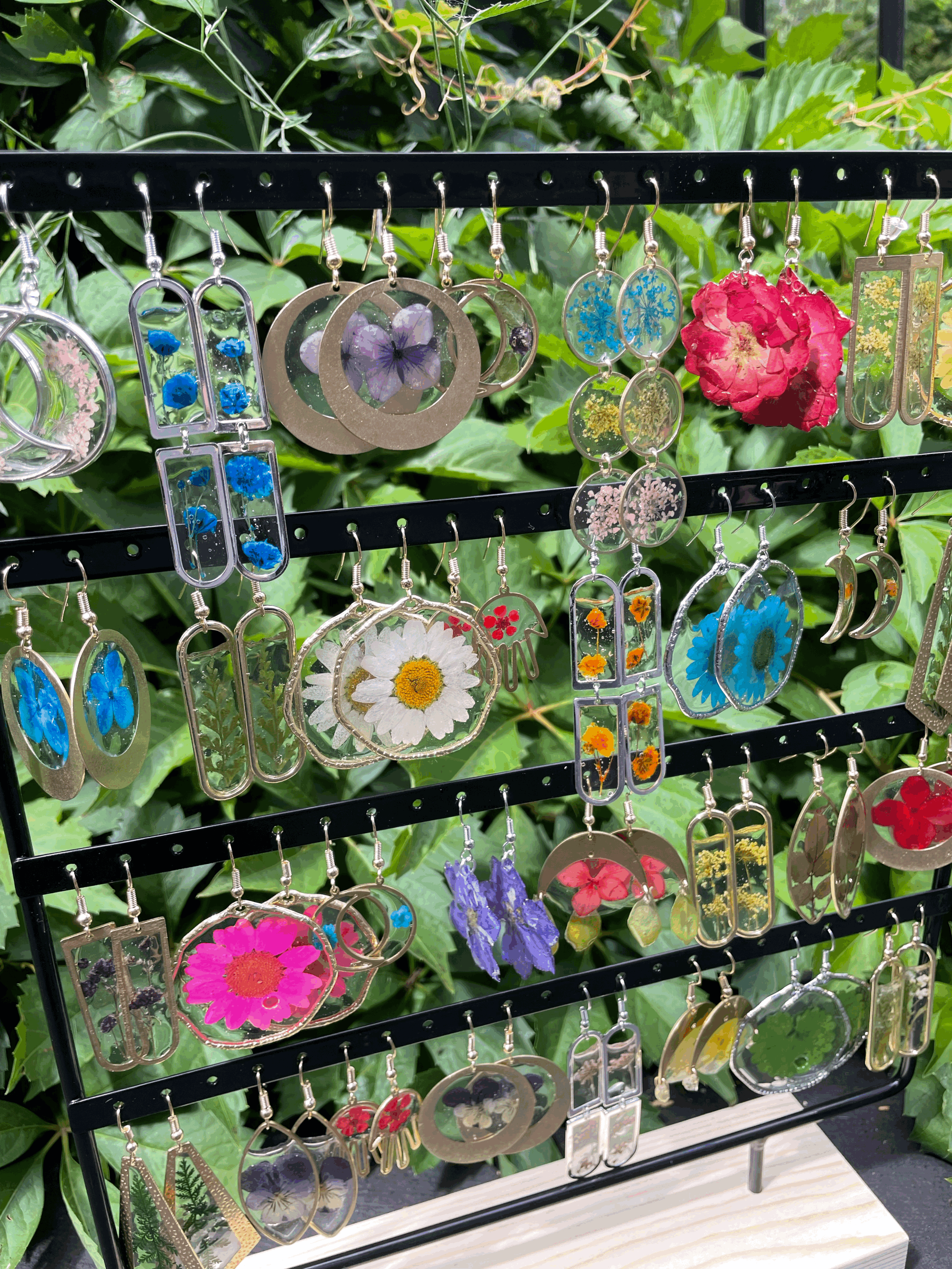 Pressed Flower Earrings