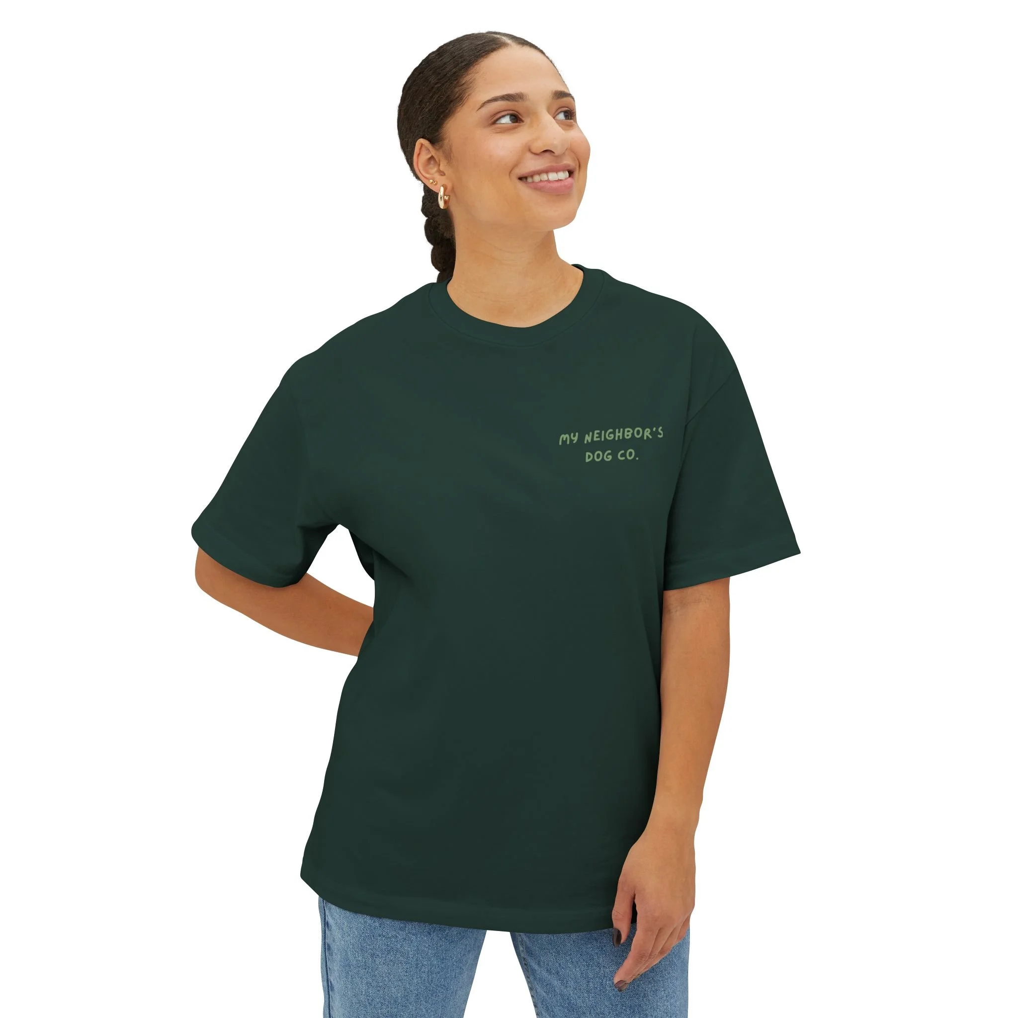 My Neighbor's Dog Co. Boxy Tee — Minimal Vintage Dog Lover T-Shirt