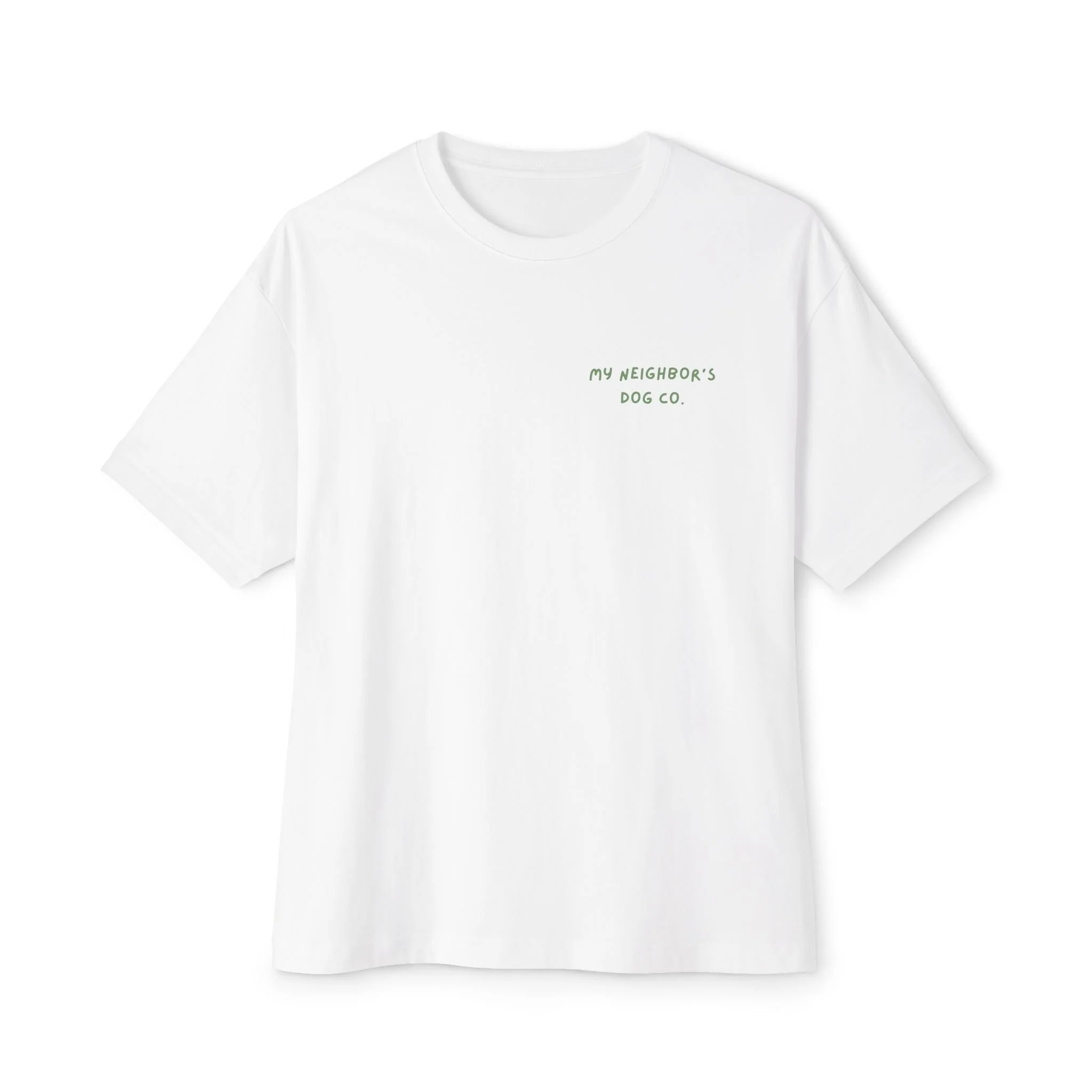 My Neighbor's Dog Co. Boxy Tee — Minimal Vintage Dog Lover T-Shirt