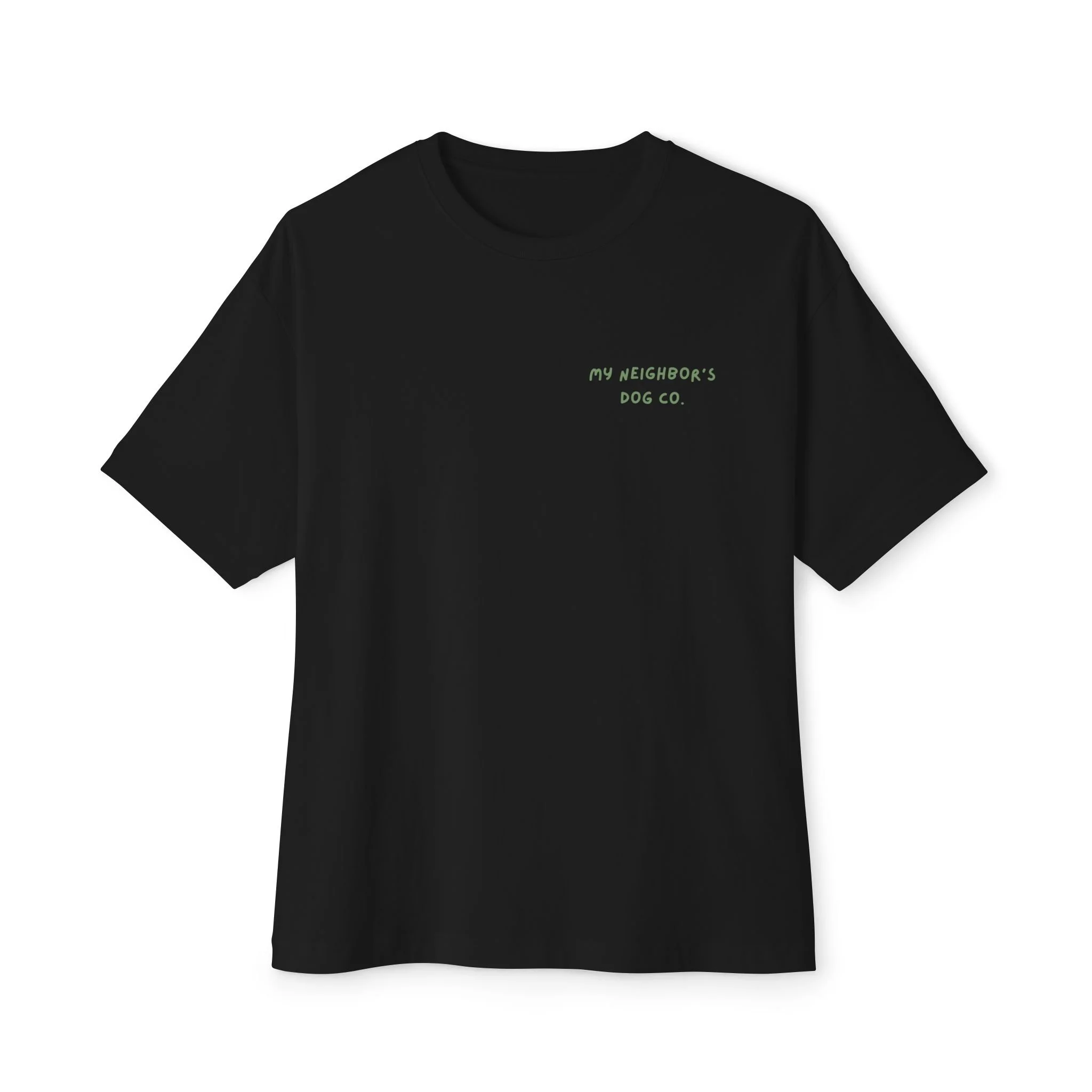 My Neighbor's Dog Co. Boxy Tee — Minimal Vintage Dog Lover T-Shirt