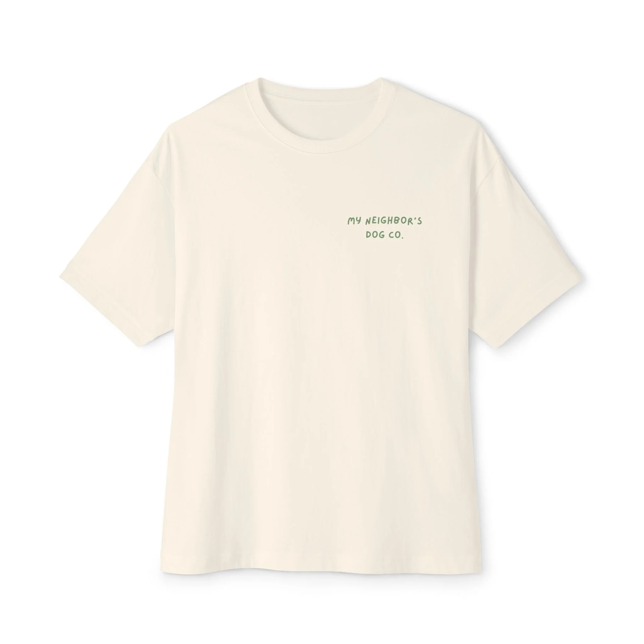 My Neighbor's Dog Co. Boxy Tee — Minimal Vintage Dog Lover T-Shirt