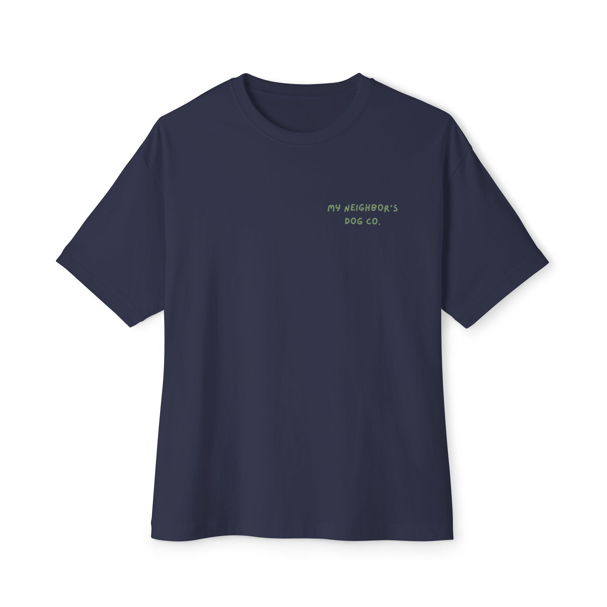 My Neighbor's Dog Co. Boxy Tee — Minimal Vintage Dog Lover T-Shirt
