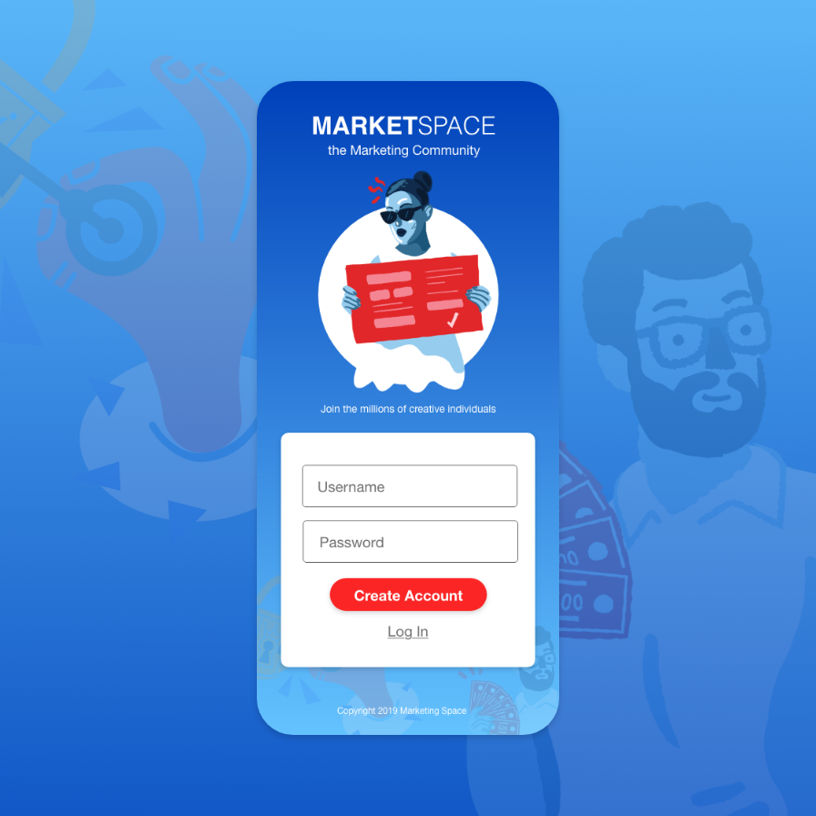 Log In screen design