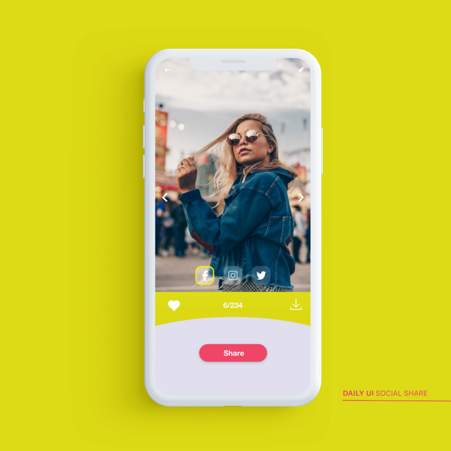 Social media share mockup