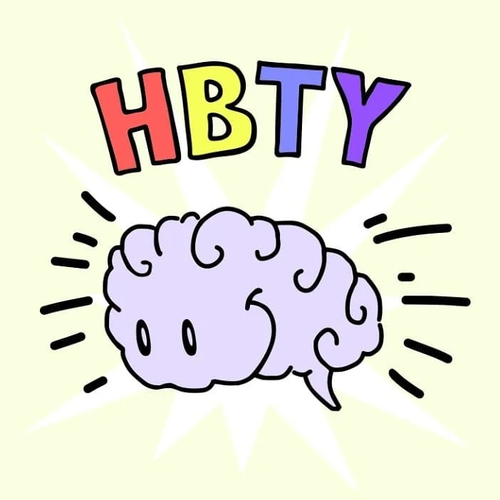 Light hearted illustration for a blog page about mental health awareness.