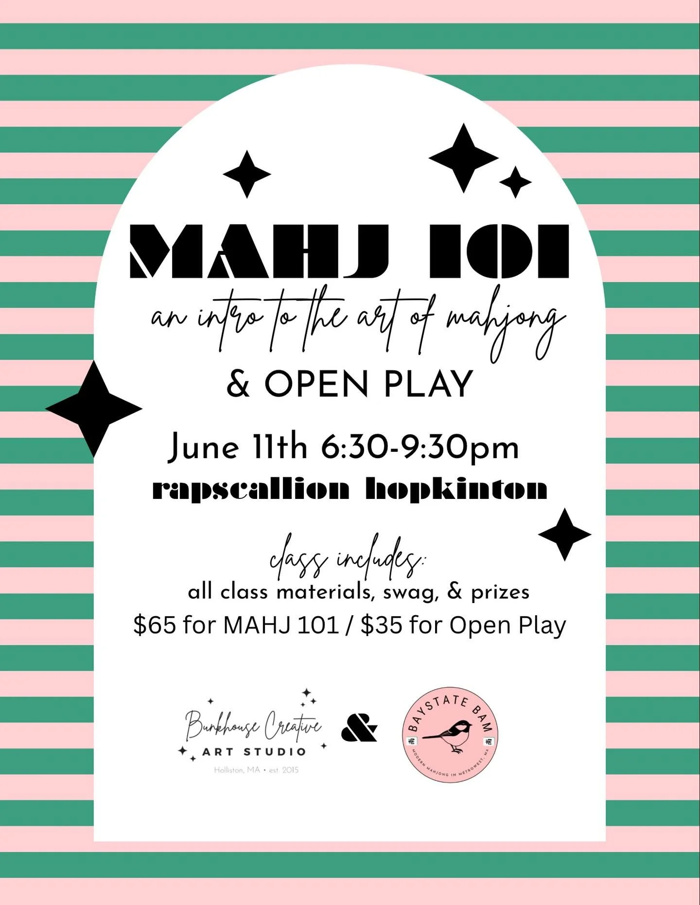 ✨Did you miss out on Bling &amp; Bams tonight? Not to fret, we&rsquo;ve added new events to our calendar! I&rsquo;m so excited about all the fabulous new faces I am seeing at the table lately, when are you joining us?! 🥂

✨Newly added: Mahj 101 &amp