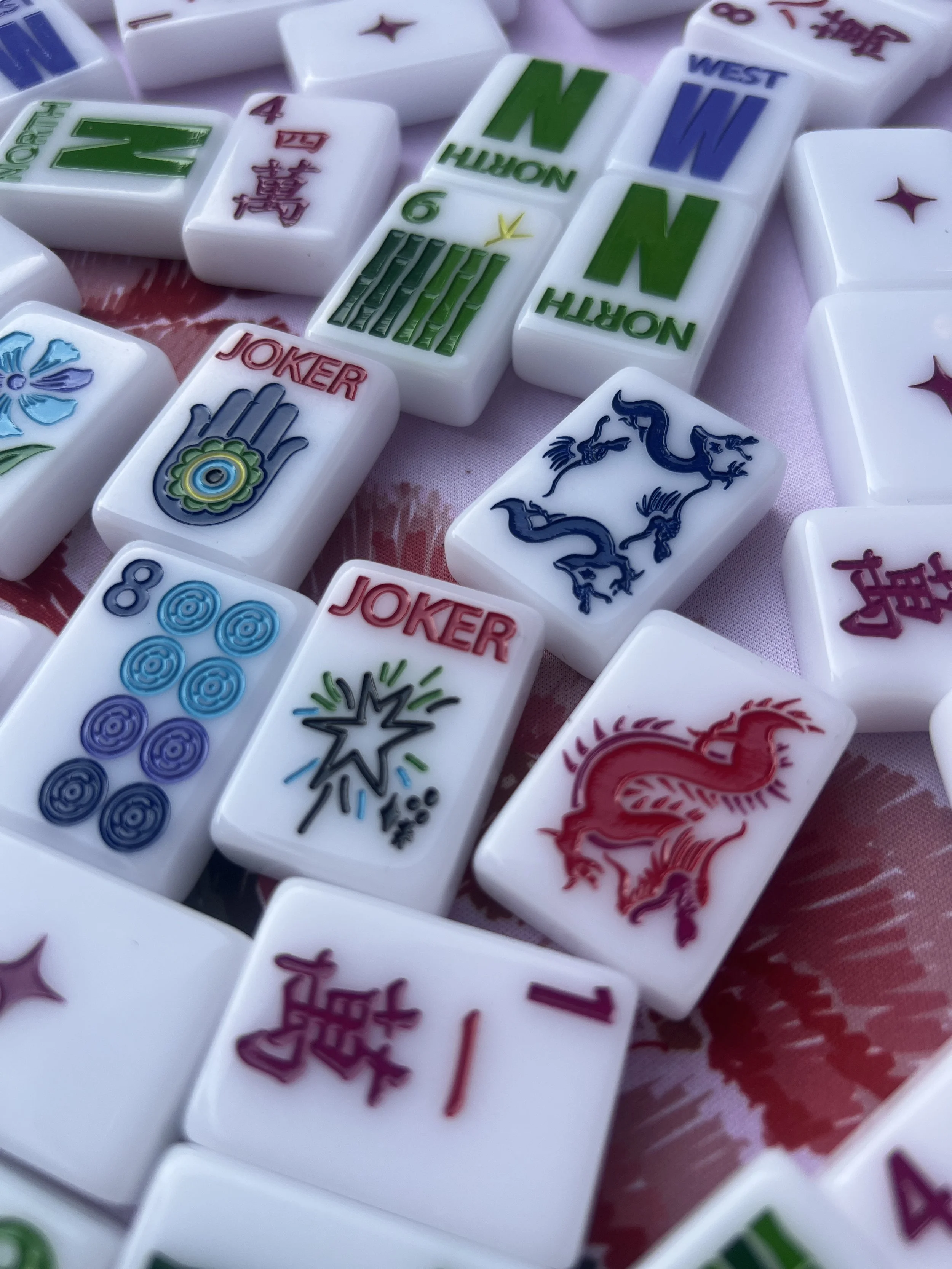 Lucky Charms in Bright White by Bespoke Mahjong
