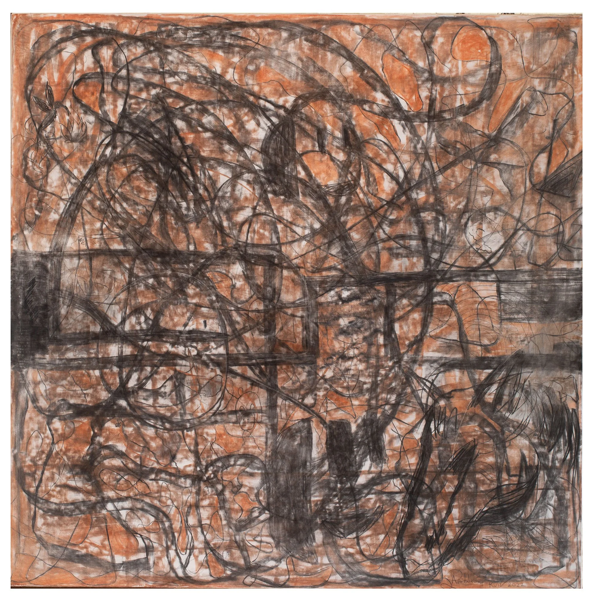 Memorias del tiempo  /

Grafito sobre media creta y estuco sobre lino, bastidor madera de cedro y aluminio  /
122 x122 cm /
2022