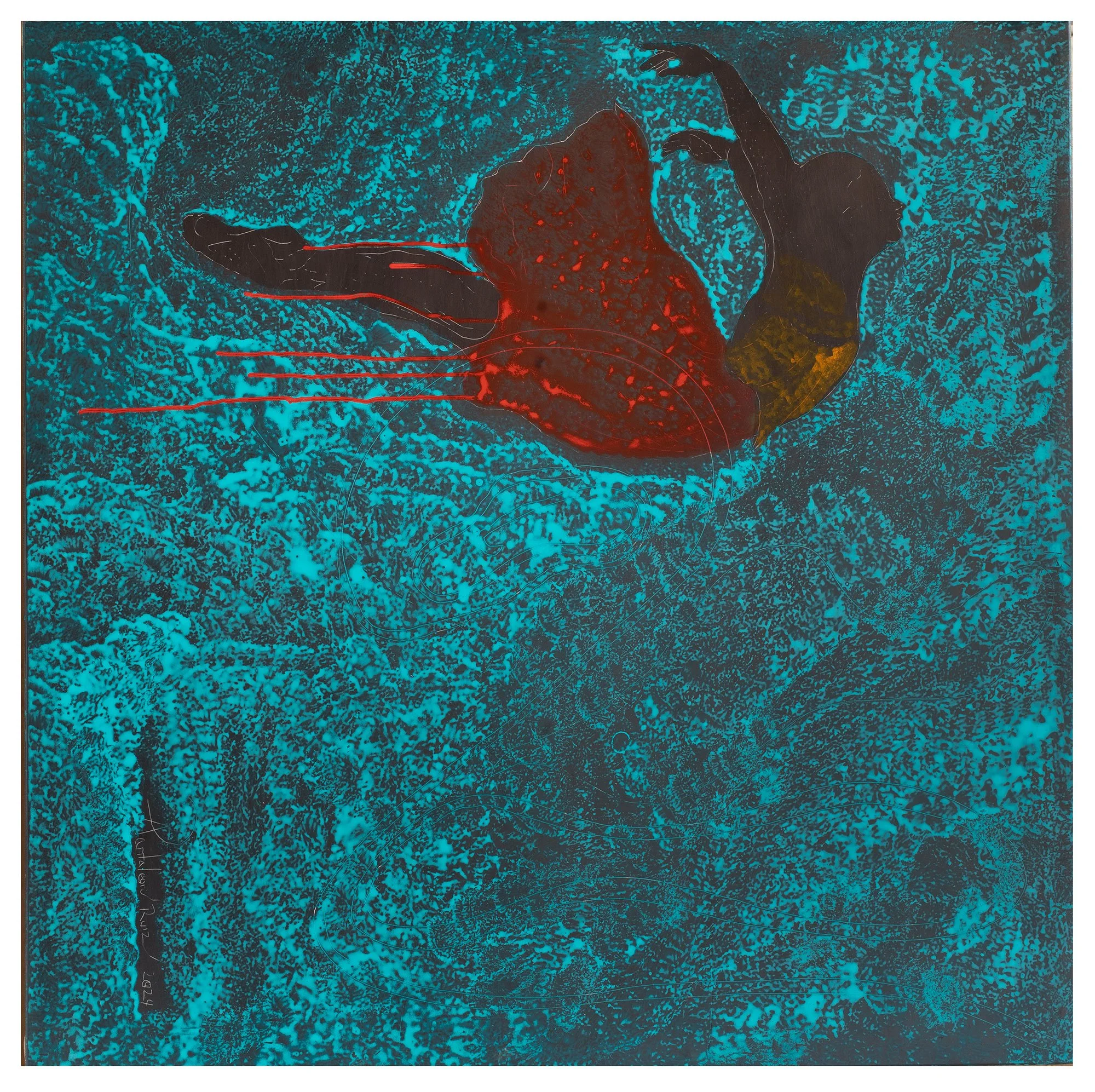 La Danza del mar  /

Temple y pigmentos sobre grafito sobre media creta sobre lino /
90 x 90 cm /
2024