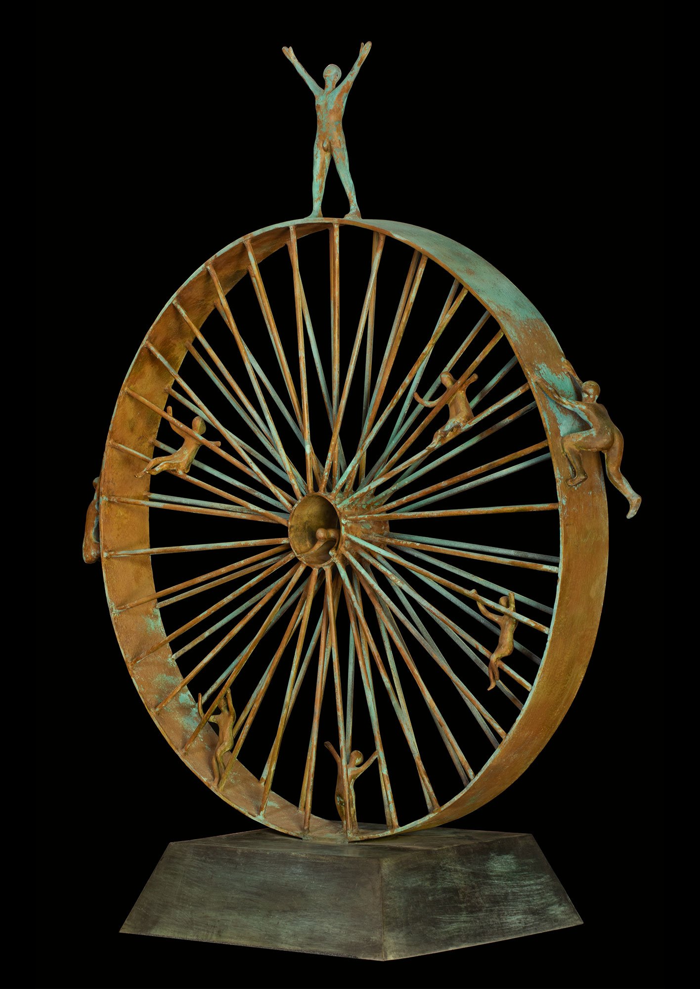 Rueda de la vida / escultura en bronce / 190 x 160 x 65 cm / 2024