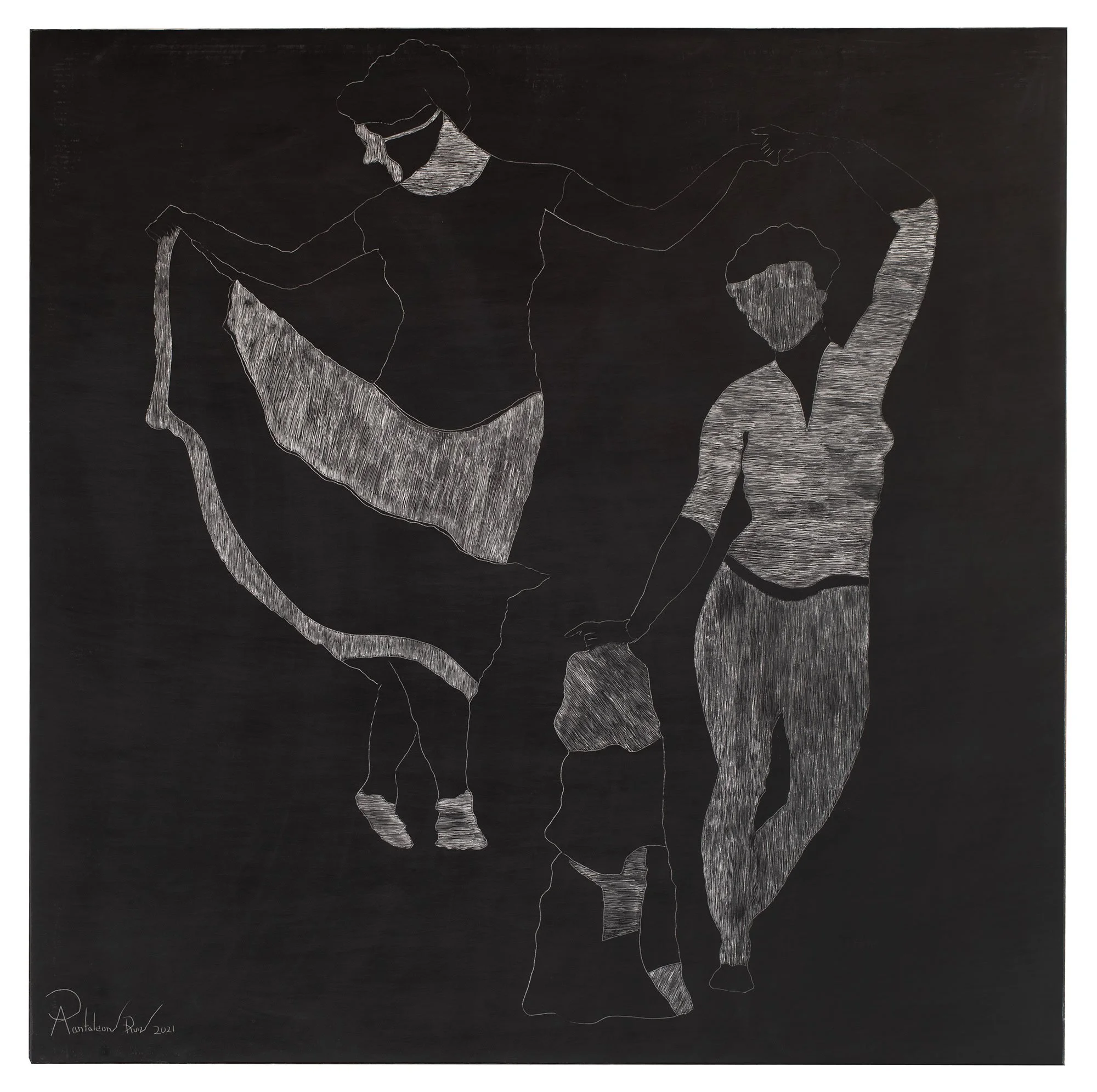 Serie ¨Danzas¨ /

Grafito sobre media creta sobre lino /
122 x122 cm  /
2021