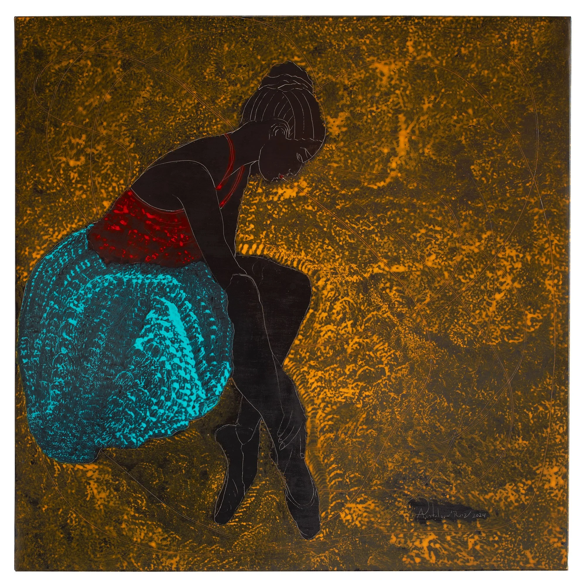 La espera del baile  /

Temple y pigmentos sobre grafito sobre media creta sobre lino  /
90 x 90 cm /
2024