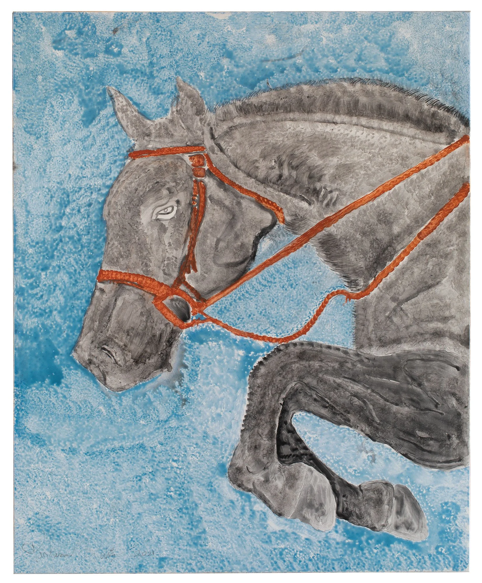 La yegua  /

Grafito sobre media creta y estuco sobre lino, bastidor madera de cedro y aluminio  /
150 x122 cm /
2021