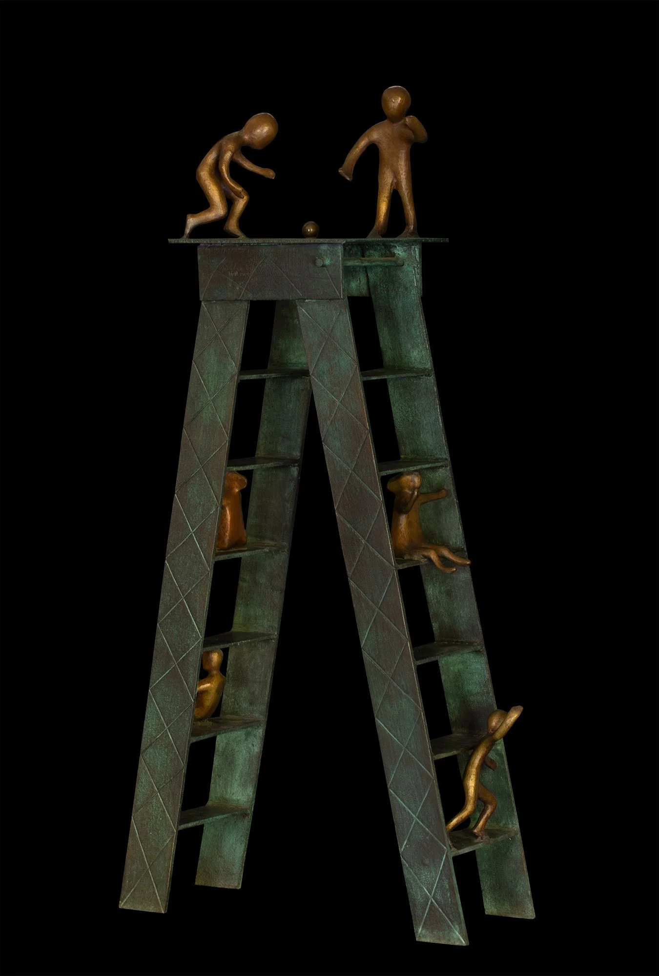 Escalera de la vida / escultura en bronce / 142 x 71 x 27 cm / 2016