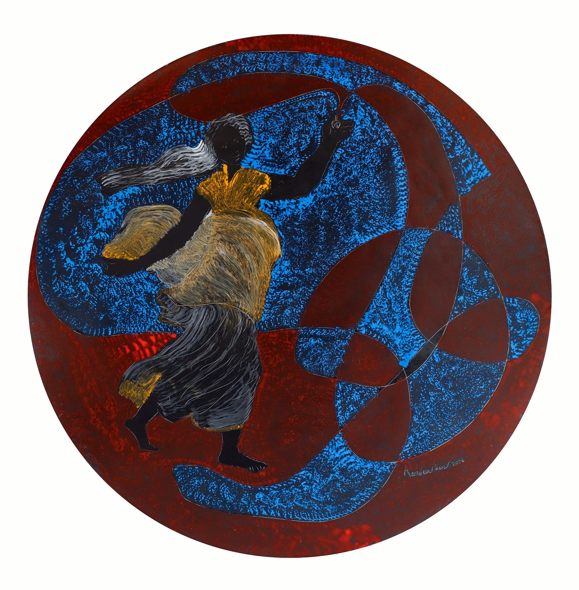 La Danza de las nubes  /

Temple y pigmentos sobre grafito sobre media creta sobre lino, bastidor madera de cedro y aluminio   /
122 cm diametro /
2024