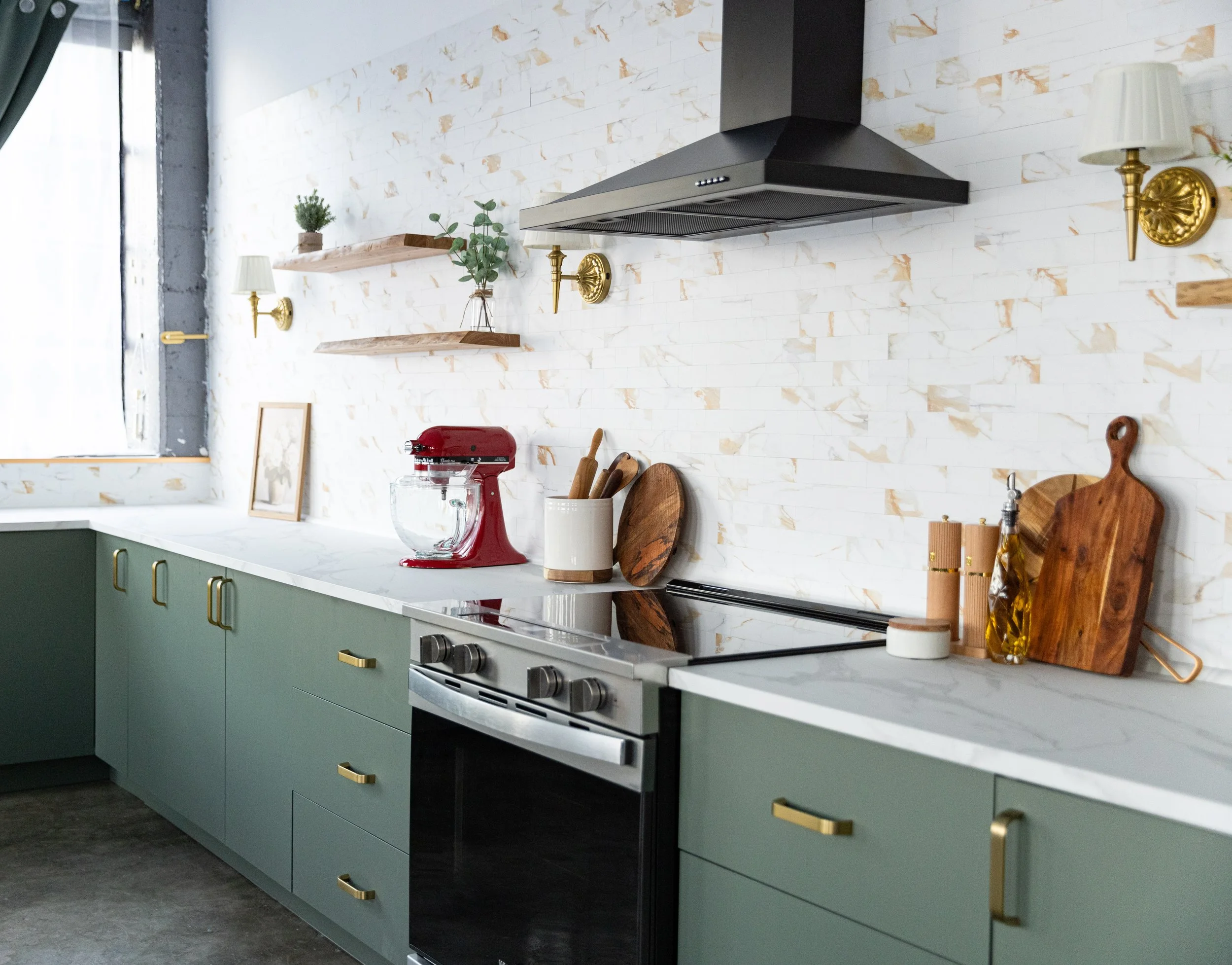 Photo of main kitchen area in Los Angeles food photography studio.
