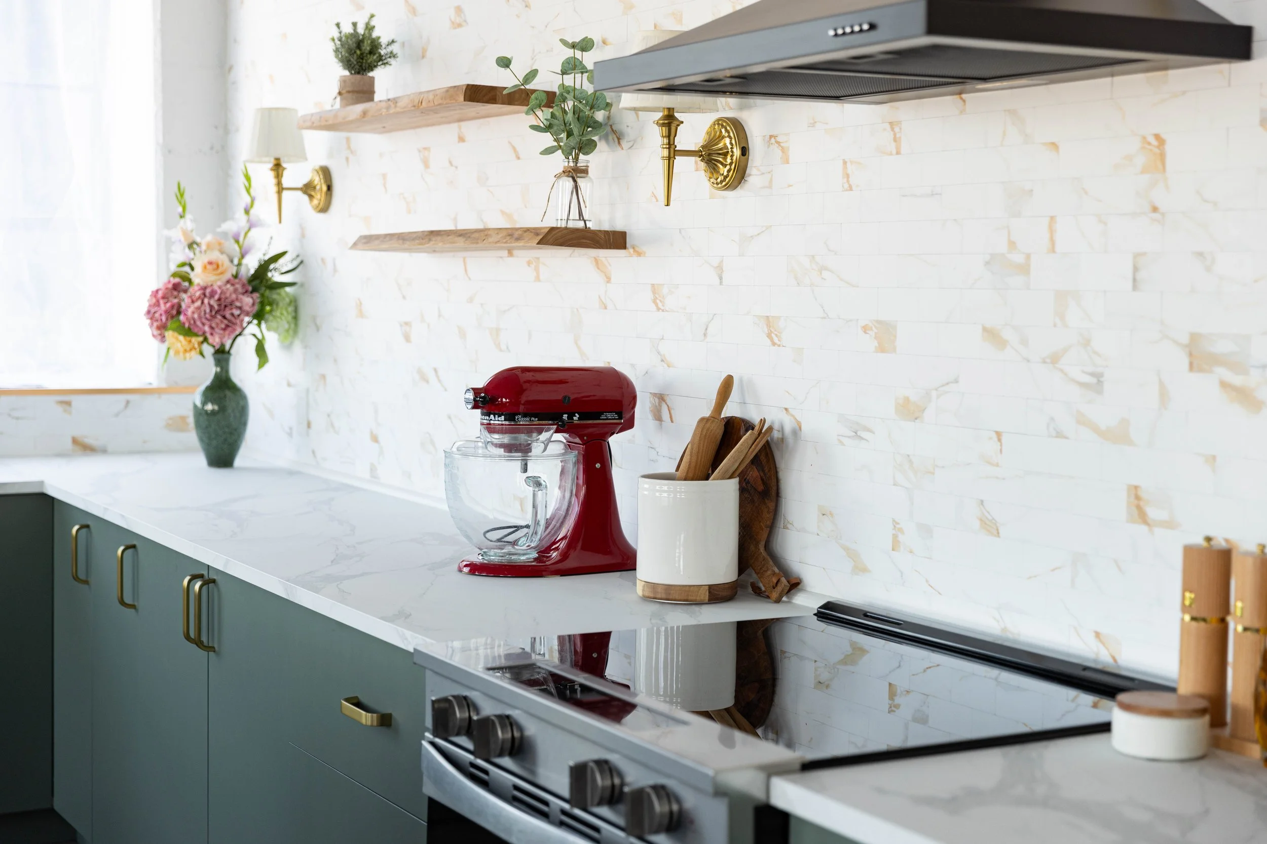 Kitchen space in Los Angeles food photography studio.