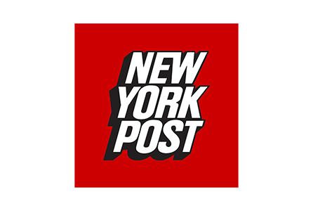 New York Post logo with white and black text on a red background.