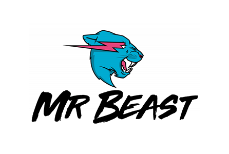 A stylized blue panther head with a pink lightning bolt across its eyes, roaring.