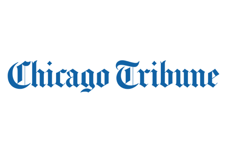 Chicago Tribune logo in blue and black text.