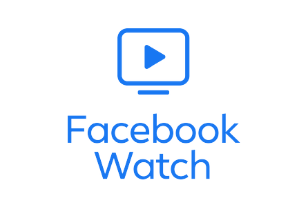 Facebook Watch logo with a play button inside a monitor outline and the text 'Facebook Watch' below.