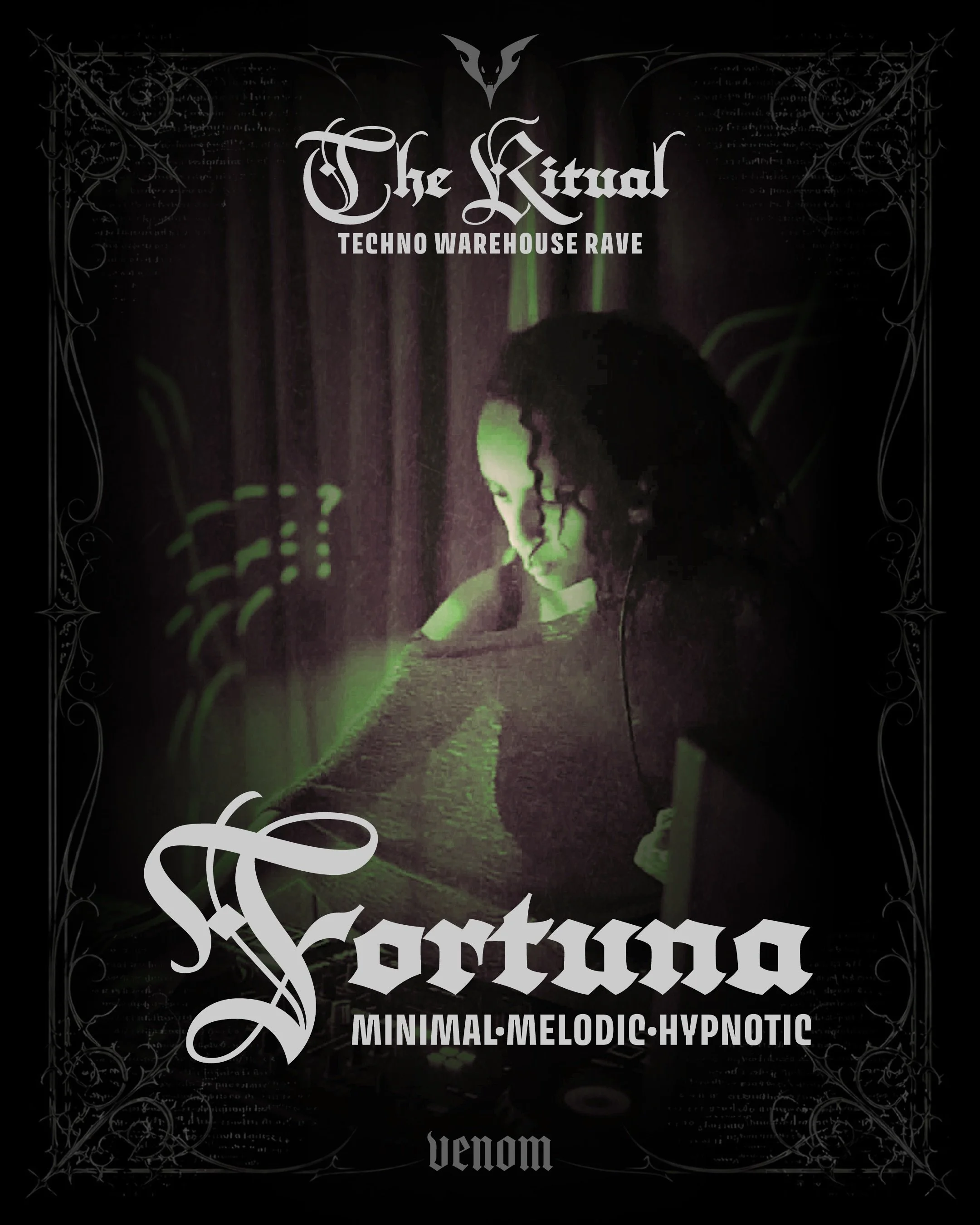 ⚫⛓️ ARTIST SPOTLIGHT: 𝗙𝗢𝗥𝗧𝗨𝗡𝗔 ⛓️⚫

𝗙𝗢𝗥𝗧𝗨𝗡𝗔 is a DJ known for her diverse musical influences. Her performances deliver fresh energy that reset the body. Her sets are dynamic, improvised in the moment, and draws heavily from German electr