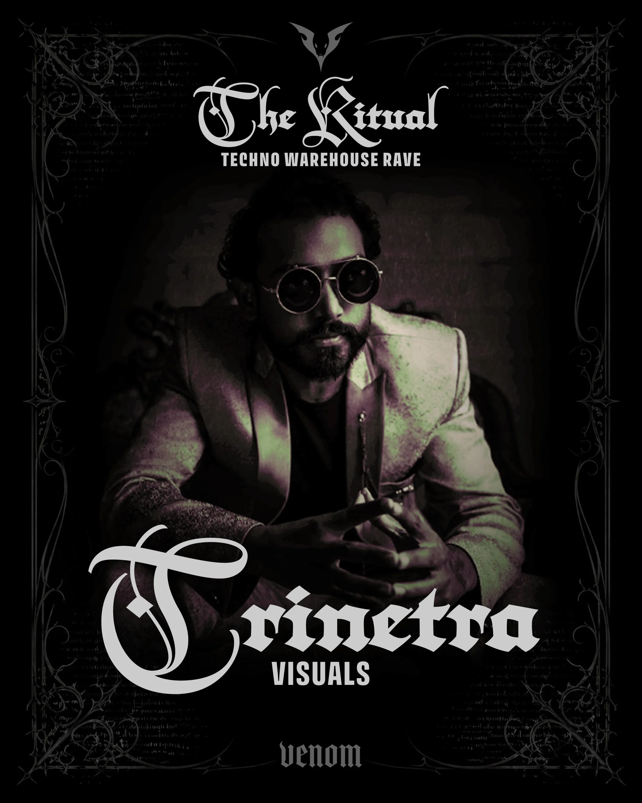 ⚫⛓️ ARTIST SPOTLIGHT: 𝗧𝗥𝗜𝗡𝗘𝗧𝗥𝗔 ⛓️⚫

VJ Trinetra is a visual storyteller crafting immersive, genre-based visuals that sync perfectly with sound. From Twisted Frequency to Homegrown, and collabs with Venom, Pakka Local, and more &mdash; Trinetr