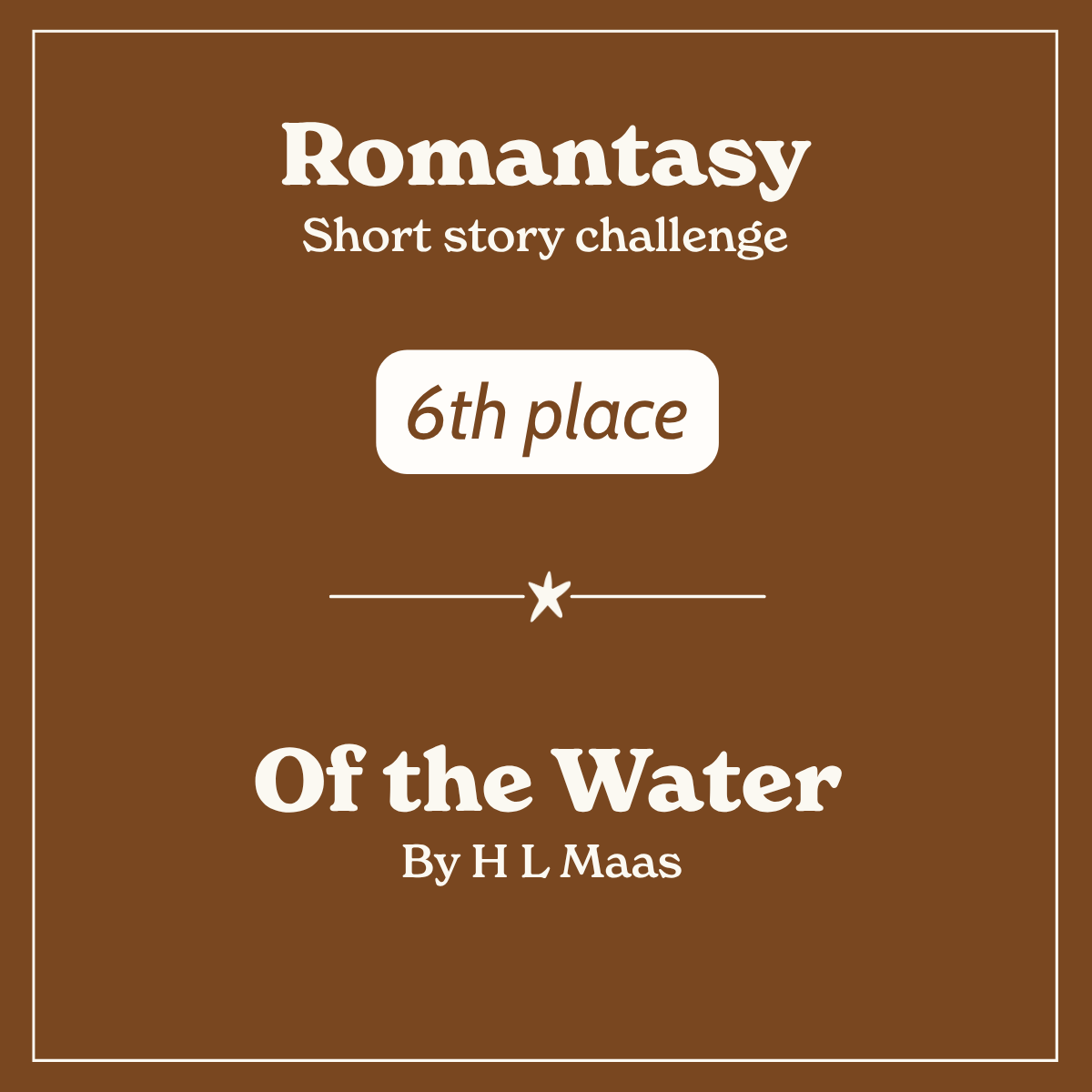 Of the Water By H L Maas