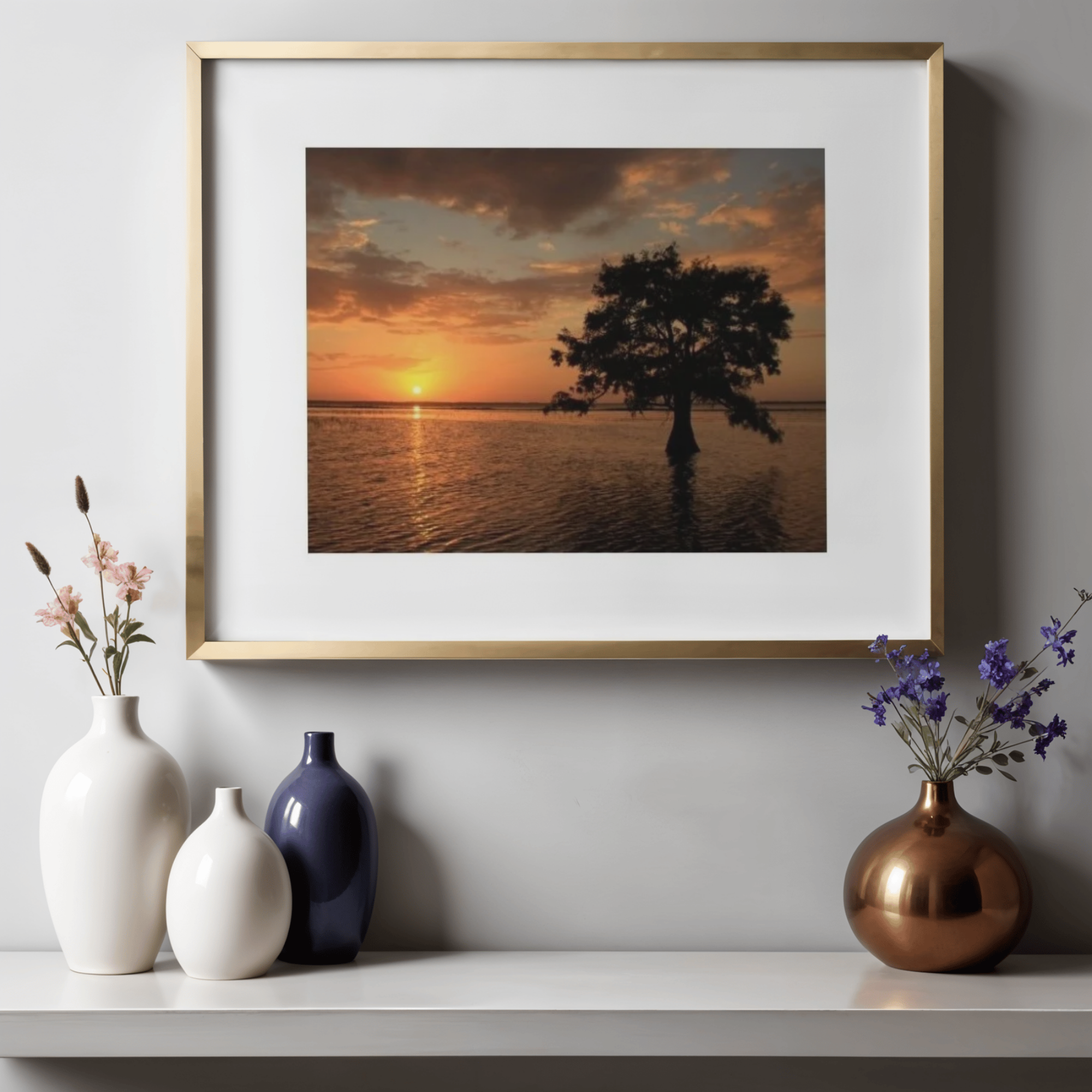 Cypress Sunset | Paper Print - Unframed