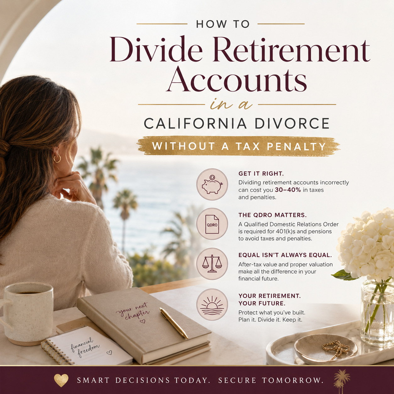 How to Divide Retirement Accounts in a California Divorce Without a Tax Penalty