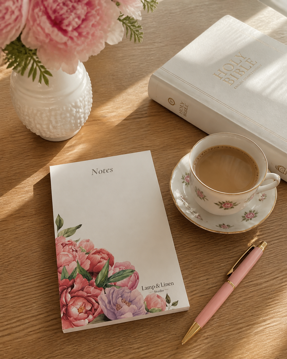 Peony Floral Notepad