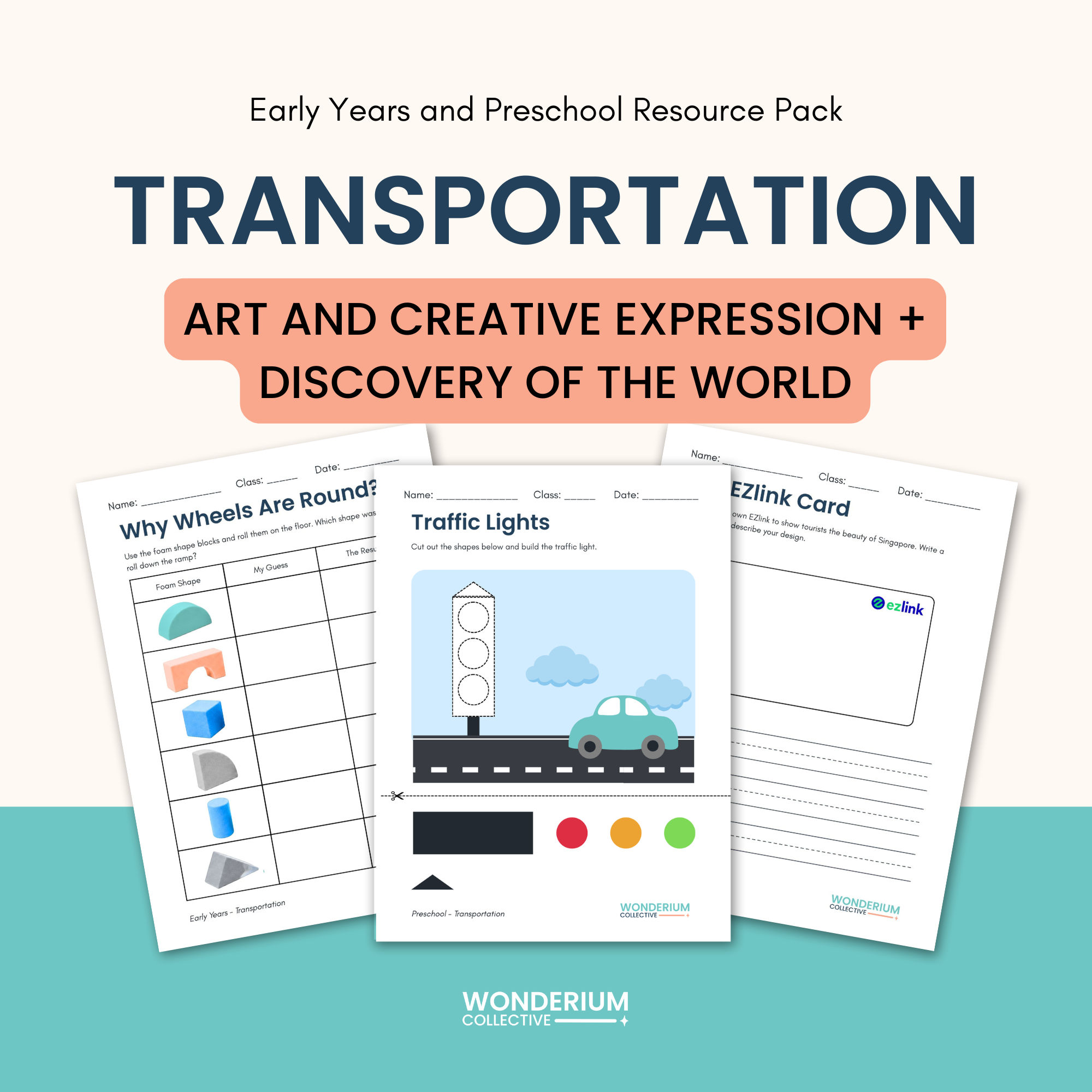 Preschool Transportation Resource Pack - Art and Creative Expression + Discovery of the World