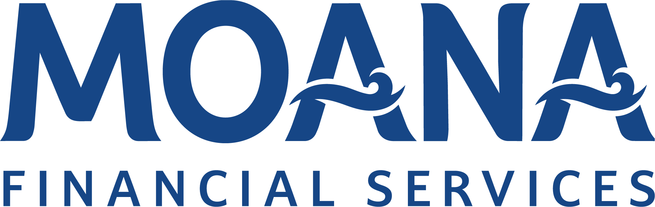 MOANA Financial Services logo in navy blue with stylized text