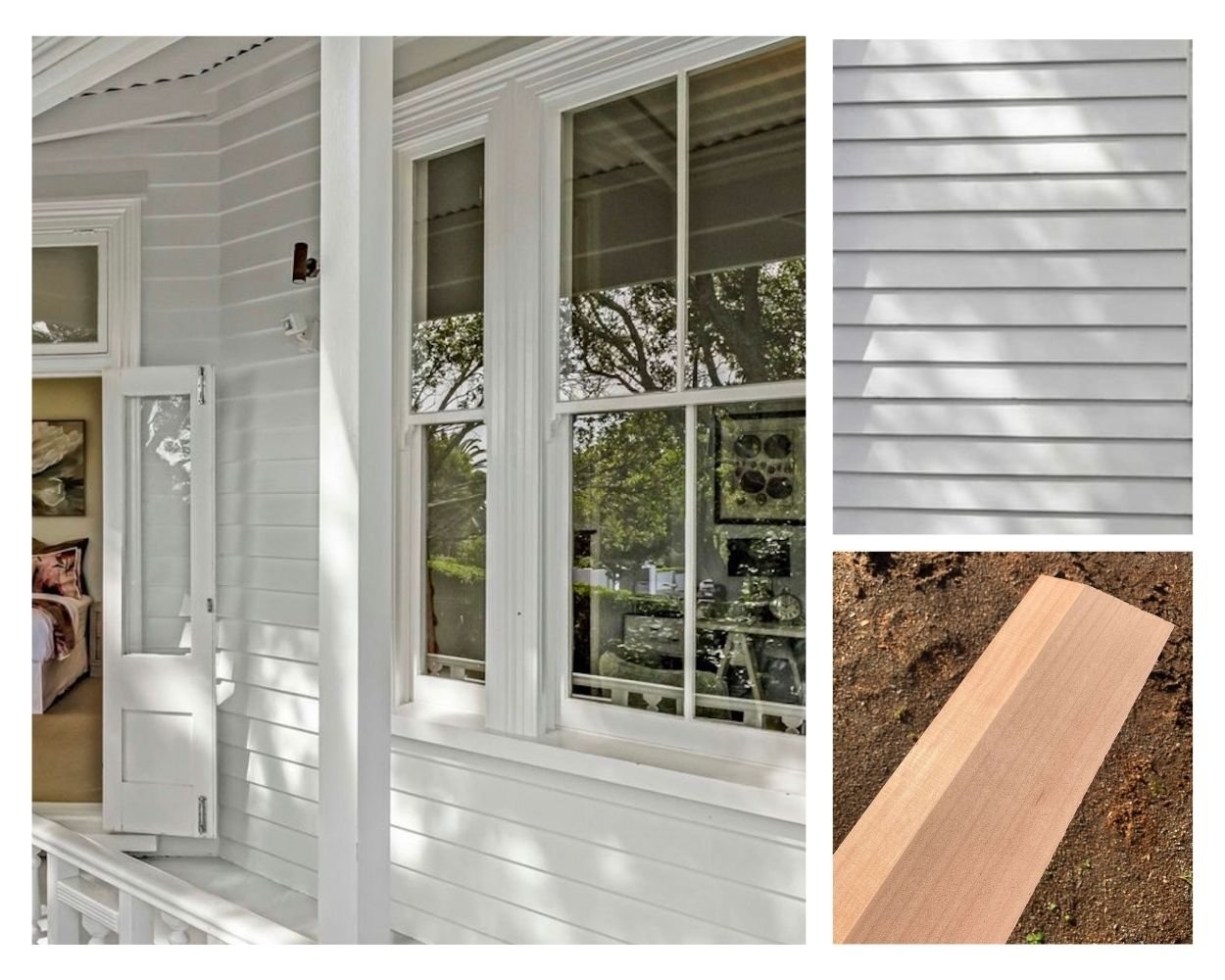 Ticehurst Timbers exterior cladding options using NZ Redwood, Macrocarpa or Pine available in-stock or custom machined to your needs.