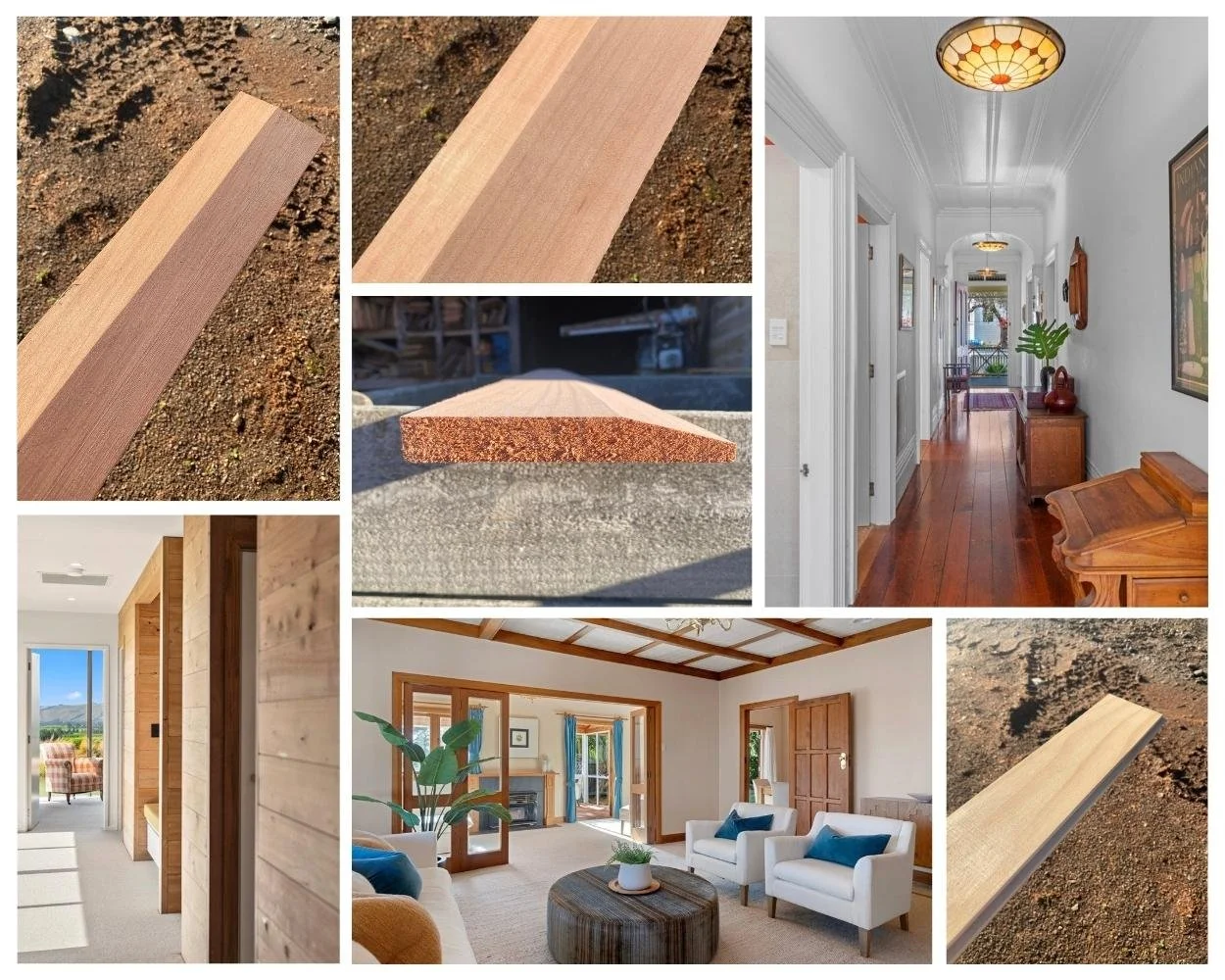 Ticehurst Timbers interior and finishing options using NZ Redwood, Macrocarpa or Pine available in-stock or custom machined to your needs.