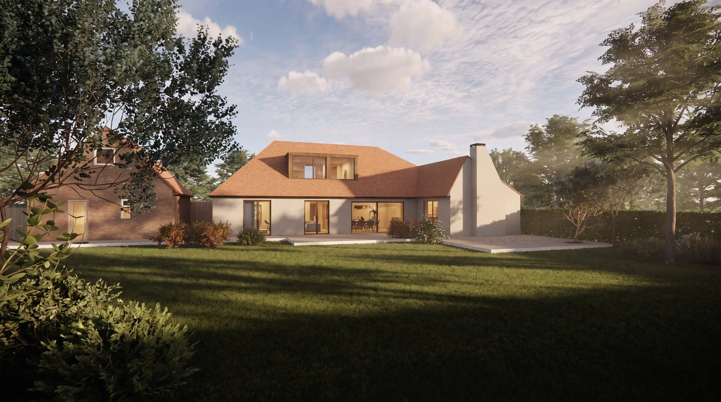 Vault - Rear Elevation Focal Chimney