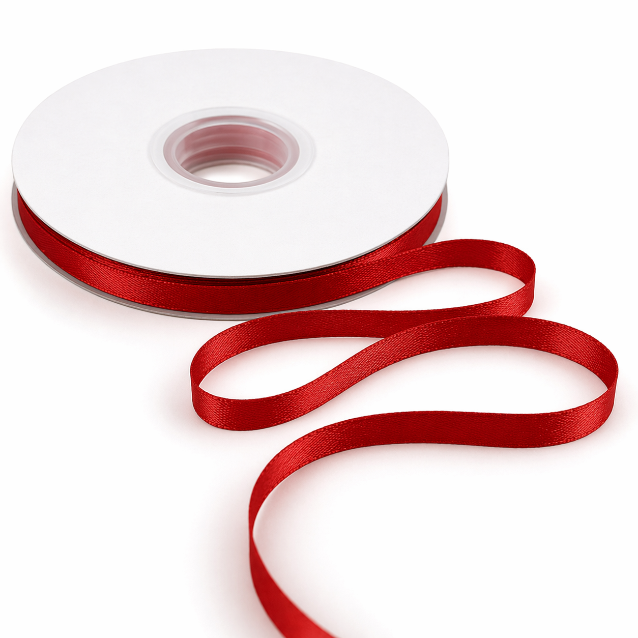 Red Satin Ribbon (6mm) - 45 meters