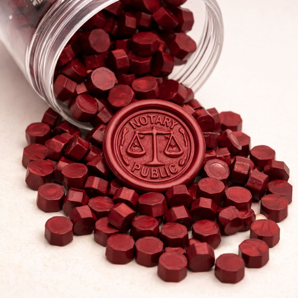 Wine red wax seal beads