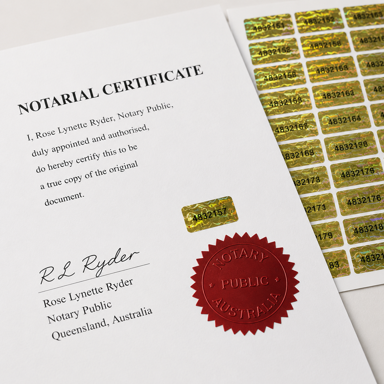 Gold Tamper Evident Document Seals (98pc)